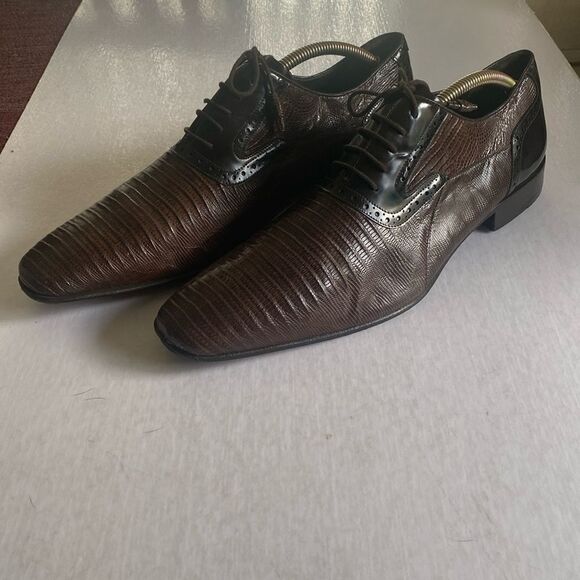 MEZLAN Men’s Genuine LIZARD Brown Leather Oxfords Size 13 main image 10